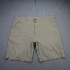 Caribbean Shorts Mens 40 Beige Chino‎ Stretch Flat Front Golf Casual